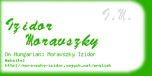 izidor moravszky business card